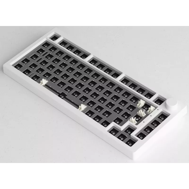 AKKO kit de teclado barebone DIY 75% blanco tri-modo hot-swappable