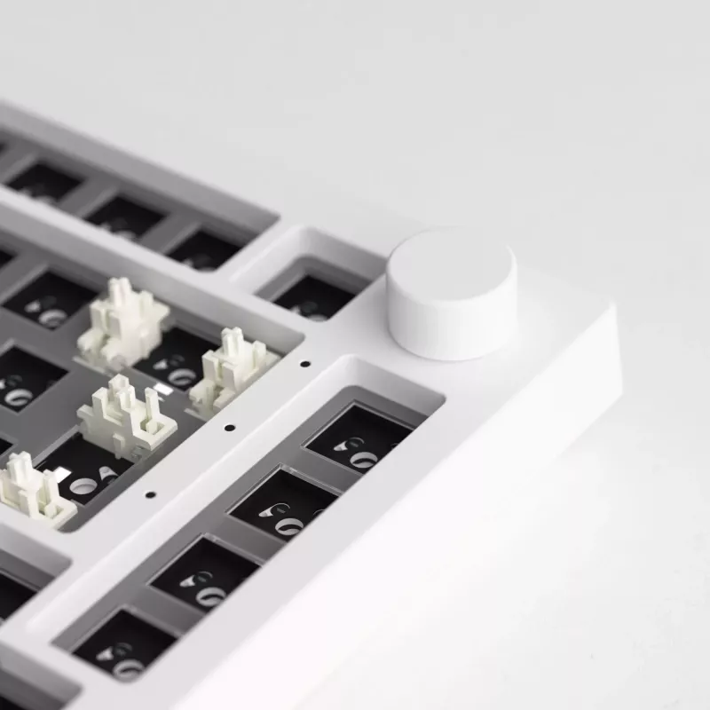 AKKO kit de teclado barebone DIY 75% blanco tri-modo hot-swappable
