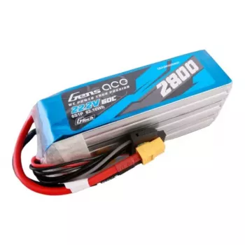 Gens ace G-Tech batería LiPo 2800mAh 22.2V 60C 6S1P con conector XT60