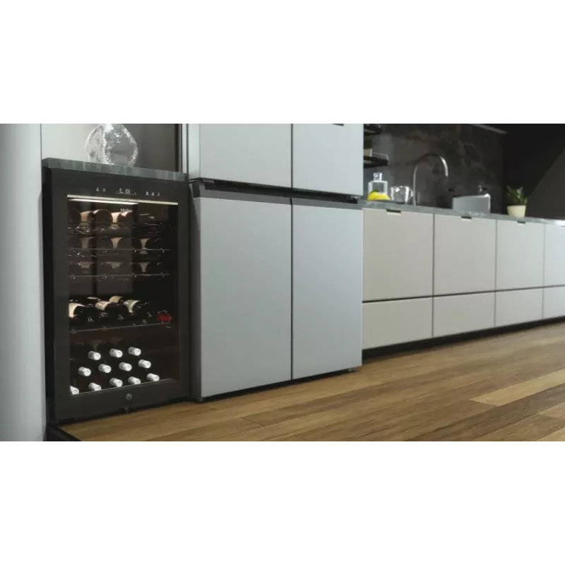 Haier HWS49GAE Wine Bank 50 Serie 3 Vinoteca de compresor independiente negra 49 botellas