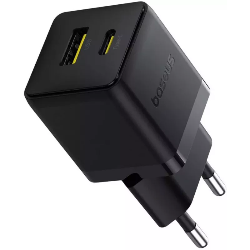 Baseus Palm 30W Cargador USB-C USB-A Negro