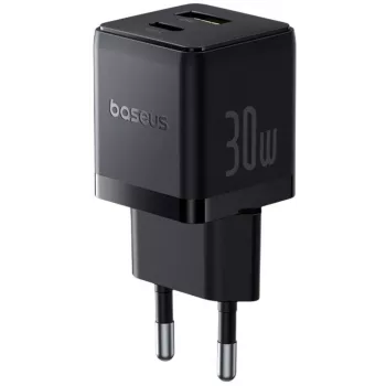 Baseus Palm 30W Cargador USB-C USB-A Negro