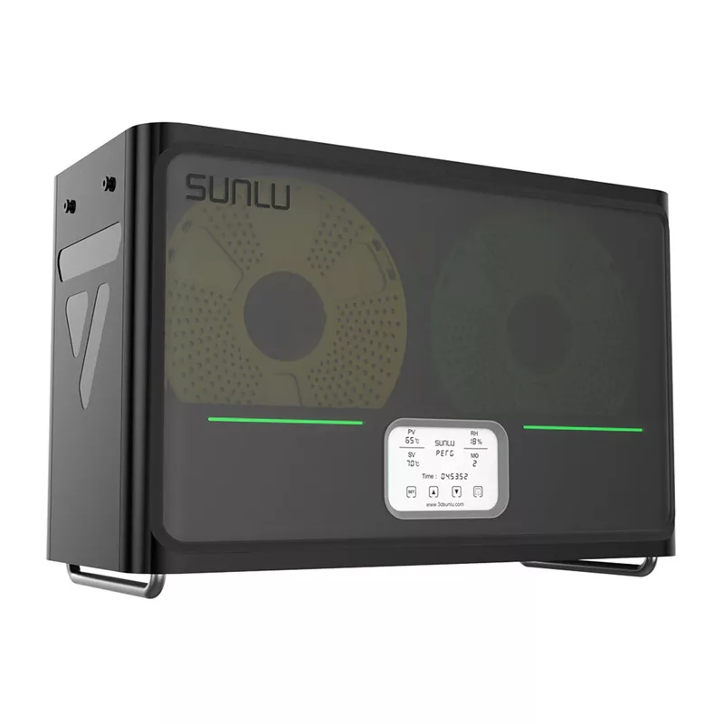 Sunlu S4 Secador de filamento 2 bobinas calefacción PTC 360° 35-70°C pantalla táctil LCD