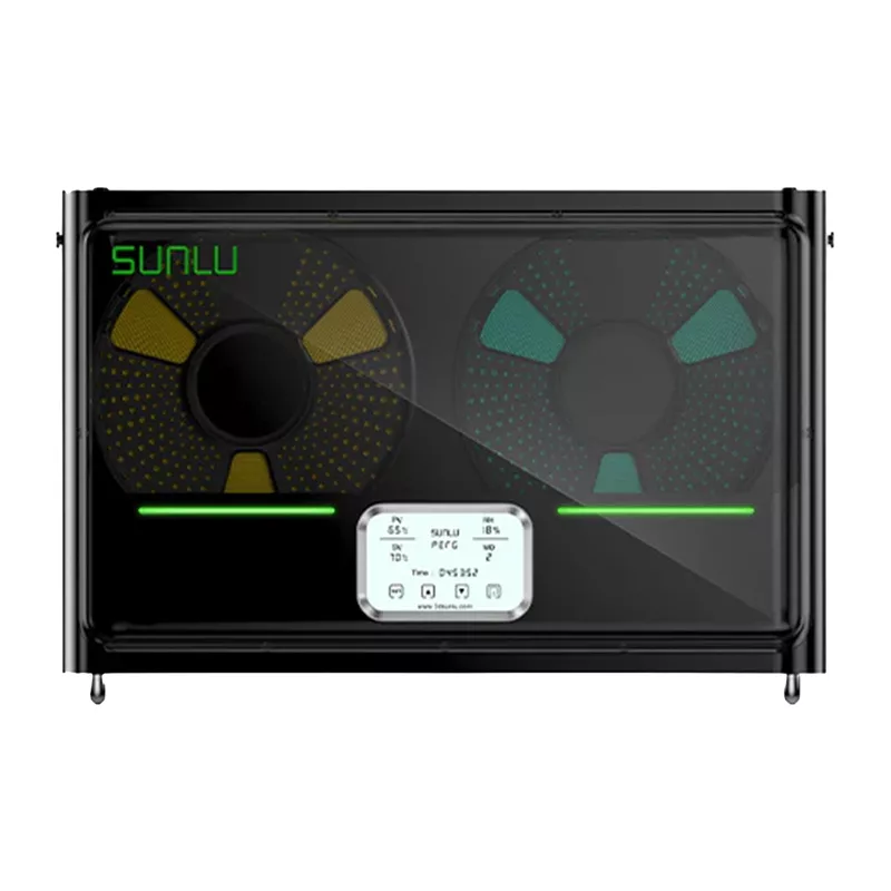 Sunlu S4 Secador de filamento 2 bobinas calefacción PTC 360° 35-70°C pantalla táctil LCD