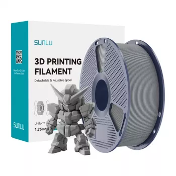 SUNLU PLA+ 2.0 Filamento (gris) 1,75 mm 1 kg