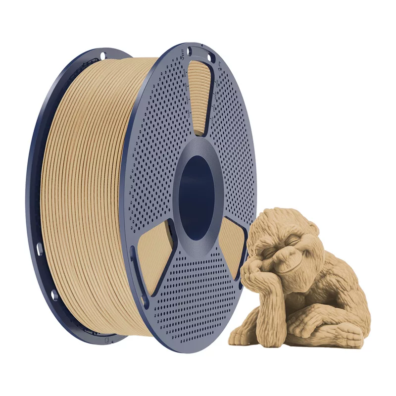 SUNLU Wood Map PLA+Wood Composite Filament 1,75 mm 1 kg madera natural