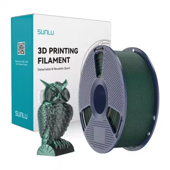 SUNLU PLA+ Silk Dual Color Filament (negro y verde) 1,75 mm 1 kg