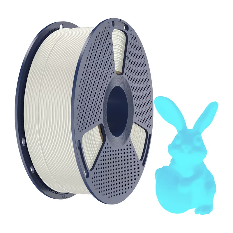 SUNLU PLA Filamento Luminiscente en la Oscuridad 1,75 mm 1 kg Blanco Azul Luminiscente Material para Impresora 3D