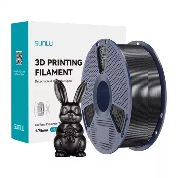 SUNLU PLA+ Silk Filament 1,75 mm negro 1 kg