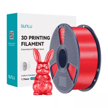 SUNLU PLA+ Silk Filament 1,75 mm rojo 1 kg