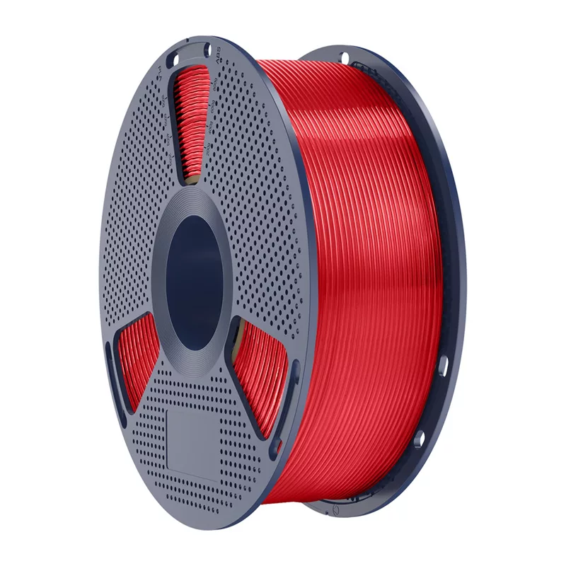 SUNLU PLA+ Filamento (Rojo transparente) 1,75 mm 1 kg