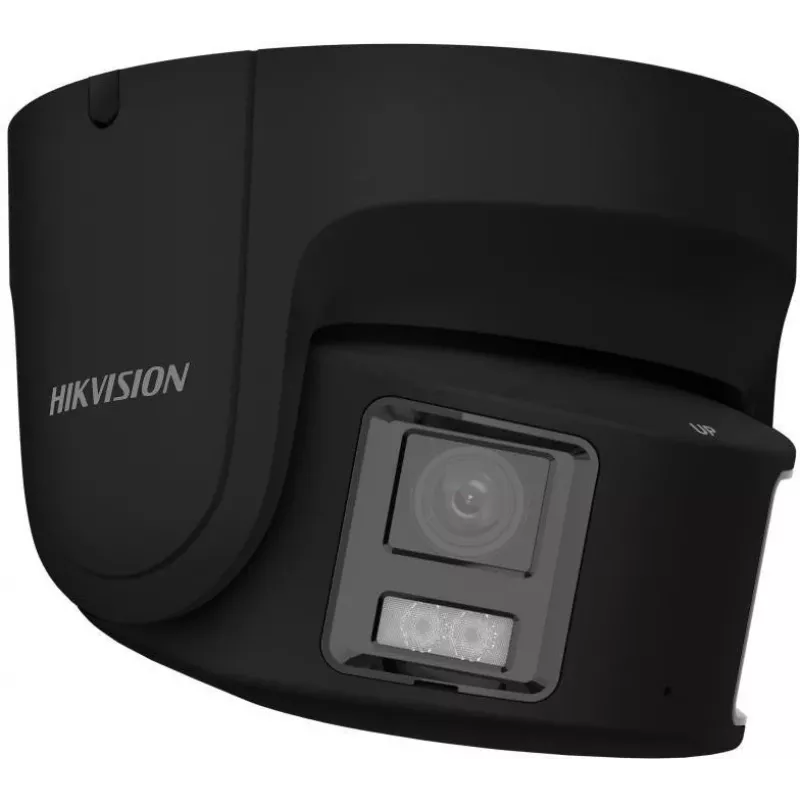 Hikvision DS-2CD2387G2P-LSU/SL(4mm)(C)/BLACK Cámara IP turret AcuSense 8MP con luz blanca, luz estroboscópica, alarma acústica, micrófono/altavoz integrados, PoE