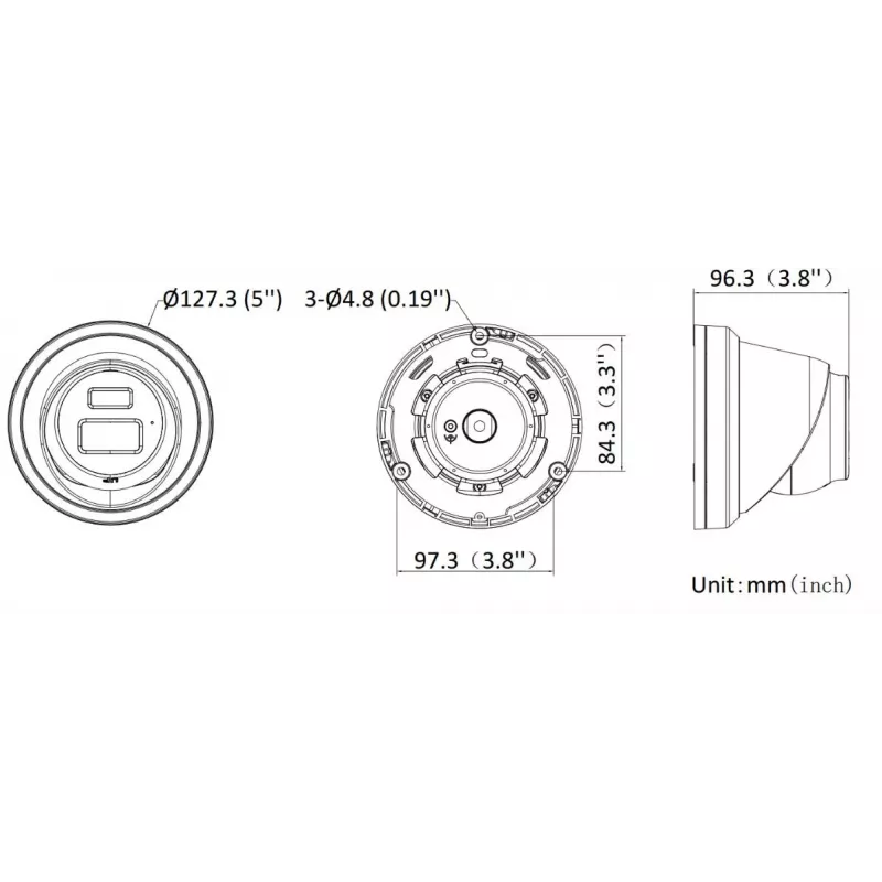 Hikvision DS-2CD23123G2-LIS2UY/SL(2.8mm) Cámara IP 12MP, negra