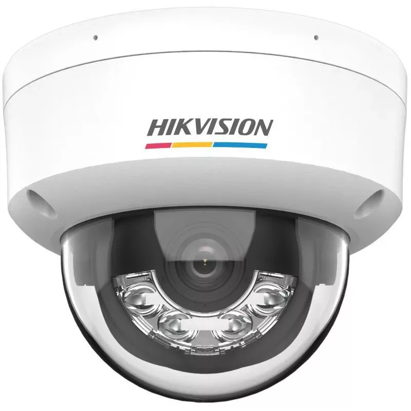 Hikvision DS-2CD1147G3-LIU(2.8mm) Cámara IP 4MP con micrófono integrado, objetivo fijo 2,8mm, IR y luz blanca, IP67, IK10