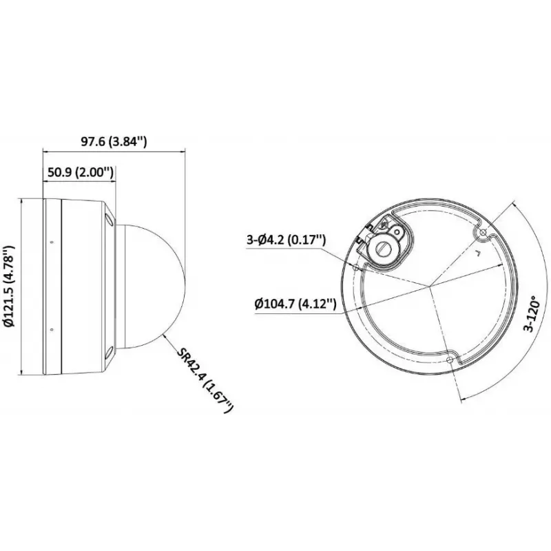 Hikvision DS-2CD1147G3-LIU(2.8mm) Cámara IP 4MP con micrófono integrado, objetivo fijo 2,8mm, IR y luz blanca, IP67, IK10