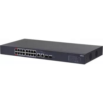 Dahua switch PoE CS4218-16ET-240 16 puertos 10/100 PoE + 2 SFP no gestionado 240W