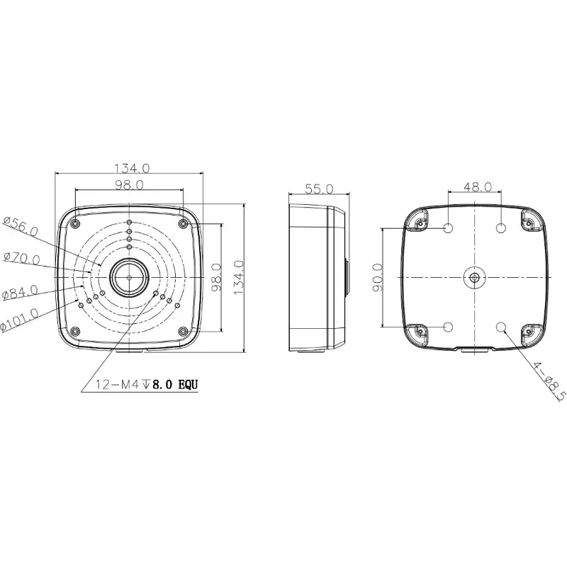 Dahua PFA122 soporte de montaje adaptador para cámaras