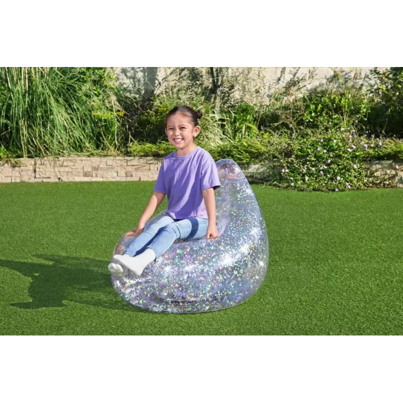 Bestway Sillón inflable con purpurina 72x72x64 cm