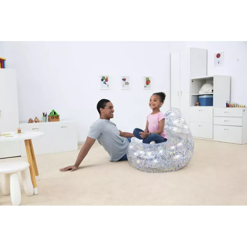 Bestway Sillón inflable con purpurina 72x72x64 cm