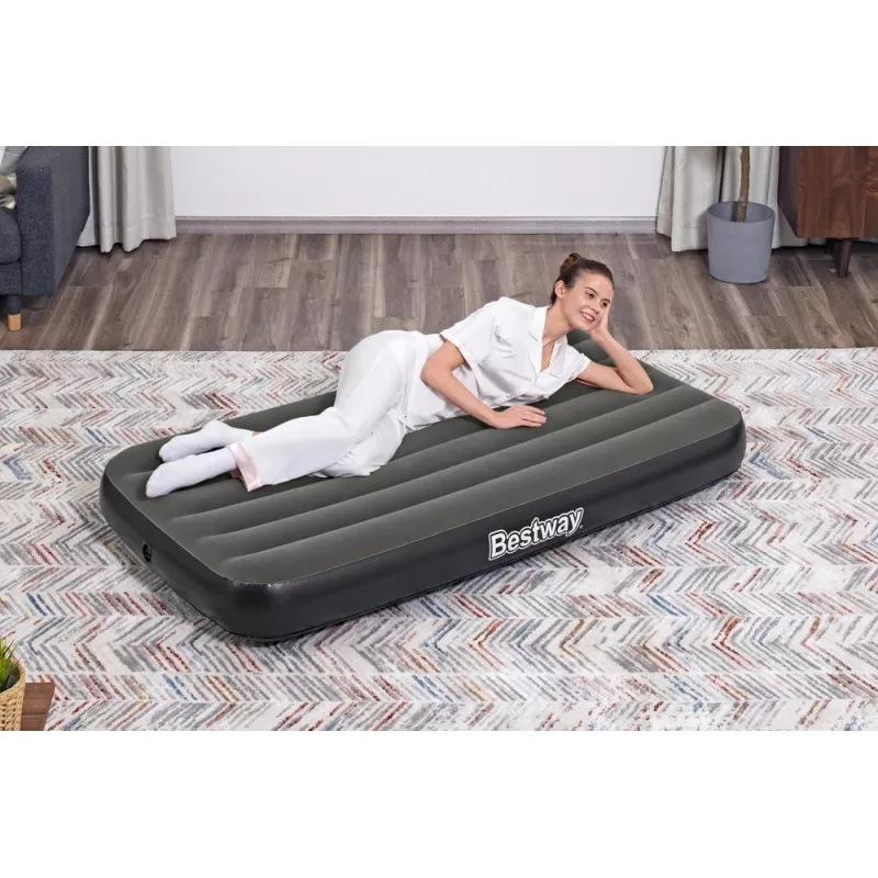 Bestway 21153 Colchón de aire inflable individual 188x99x25 cm azul/gris