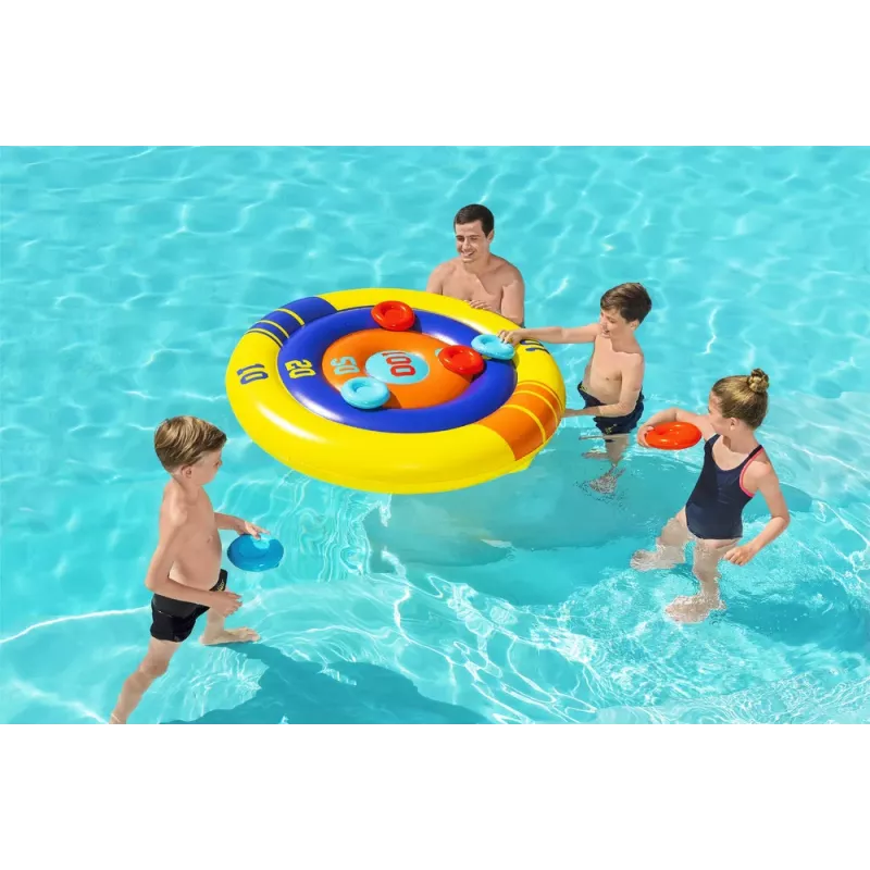 Bestway Juego de piscina inflable Arcade Shield con frisbee 140 cm