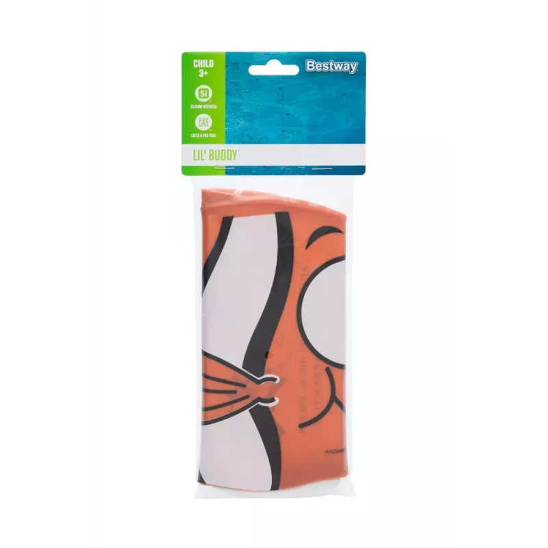 Bestway Hydro-Swim Gorro de baño de silicona naranja pez para niños