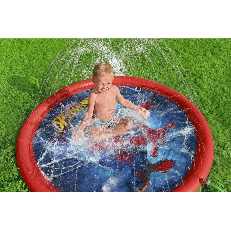 Bestway Colchoneta inflable para chapotear con fuente Spider-Man 165 cm
