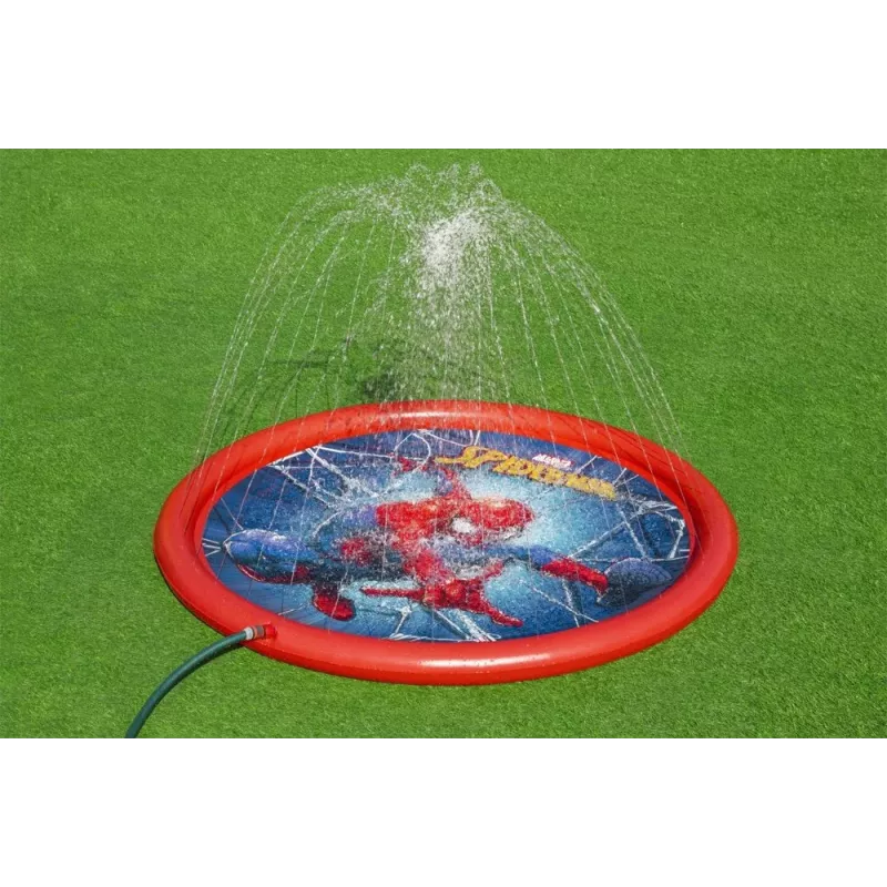 Bestway Colchoneta inflable para chapotear con fuente Spider-Man 165 cm