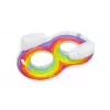 Flotador inflable doble 186 x 116 cm arcoíris Bestway 43648