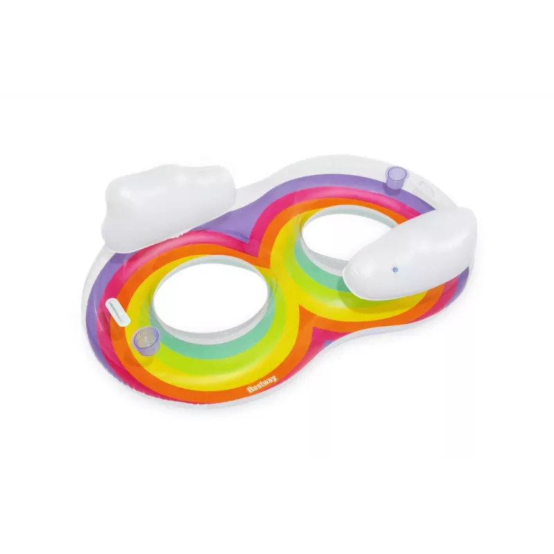 Flotador inflable doble 186 x 116 cm arcoíris Bestway 43648