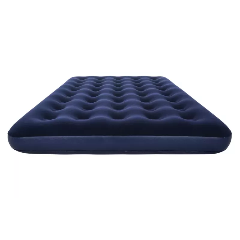 Bestway Colchón hinchable 191 x 137 x 22 cm doble Flocked Top Coil Beam azul/gris 67002