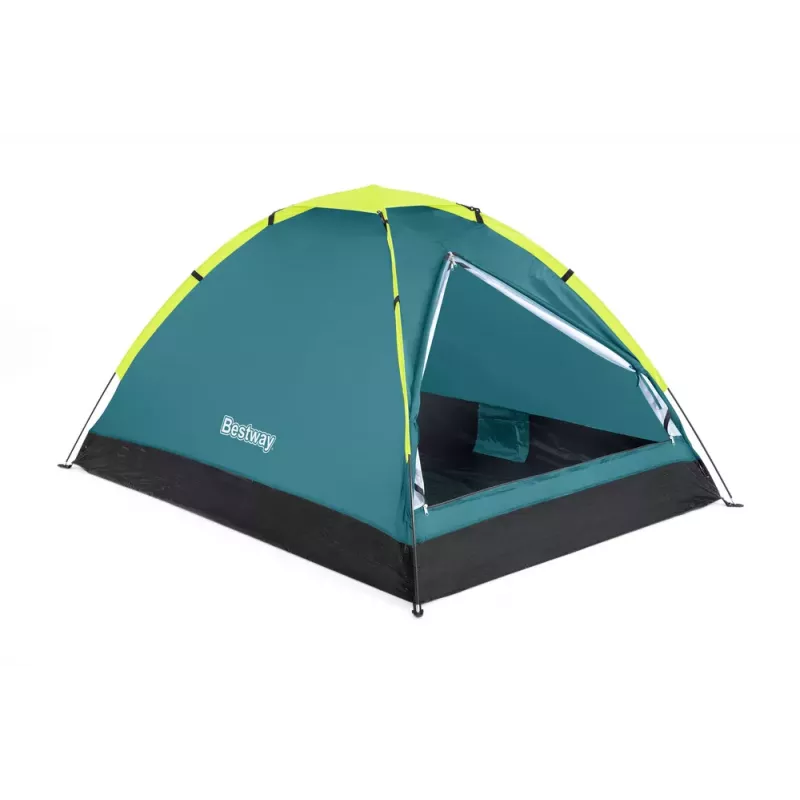 Bestway 68084 Tienda de campaña Tourist 145 x 205 x 100 cm doble cúpula 2 personas verde/gris