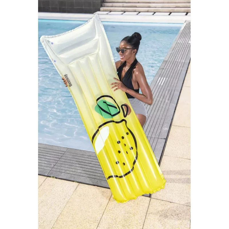 Bestway Colchón flotante Lemon 183 x 69 cm flotador hinchable para piscina