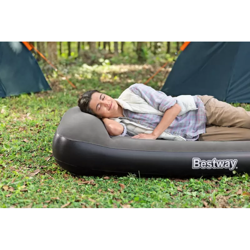 Bestway Tritech Colchón hinchable 99 x 188 x 30 cm individual gris con bomba eléctrica integrada