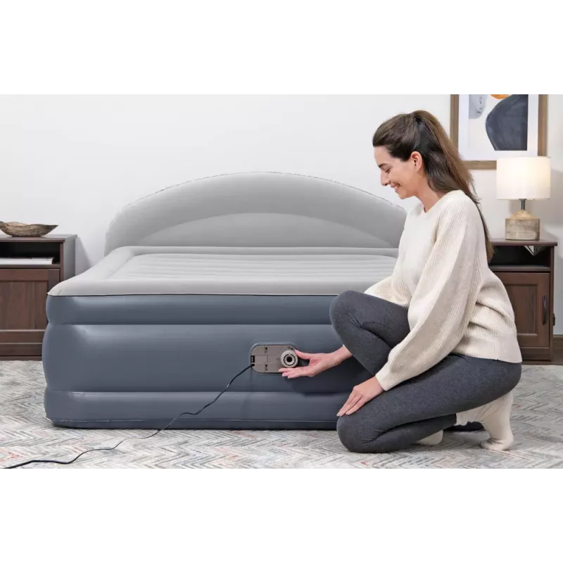 Bestway 671BD Colchón hinchable individual azul oscuro/gris