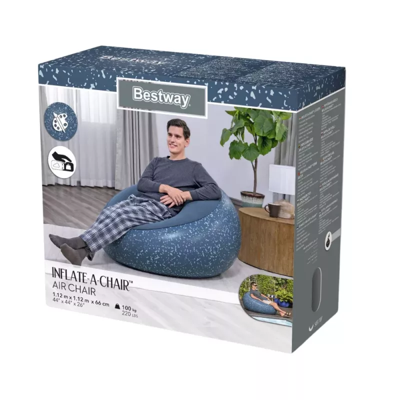 Bestway Sillón hinchable azul Inflate A Chair 75154