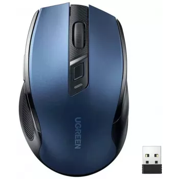 Ugreen MU006 Ratón óptico inalámbrico 2.4GHz / Bluetooth 5.0 4000 DPI - Azul