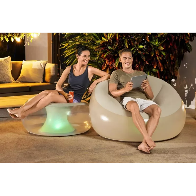 Bestway 75086 Sillón hinchable con luz 102 x 97 x 71 cm