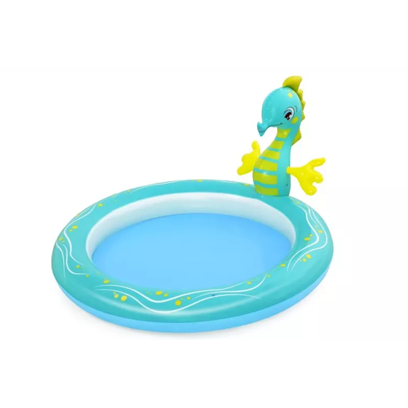 Bestway 53114 Centro de juego acuático hinchable con forma de acuario con tobogán, 239 x 206 x 86 cm