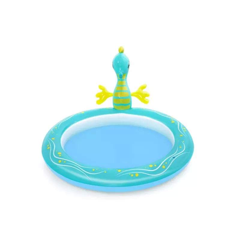 Bestway 53114 Centro de juego acuático hinchable con forma de acuario con tobogán, 239 x 206 x 86 cm