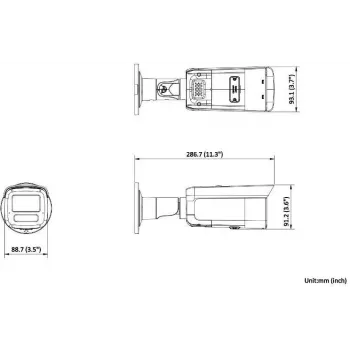 Hikvision DS-2CD2T86G2H-IS2U/SL(2.8mm) 8MP Bullet cámara IP con AcuSense, luz estroboscópica y alarma de audio