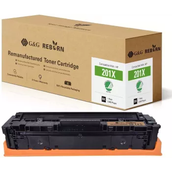 G&G GG-PH201XQNEFBK Cartucho de tóner compatible Negro (HP 201X / CF400X) - 2800 páginas