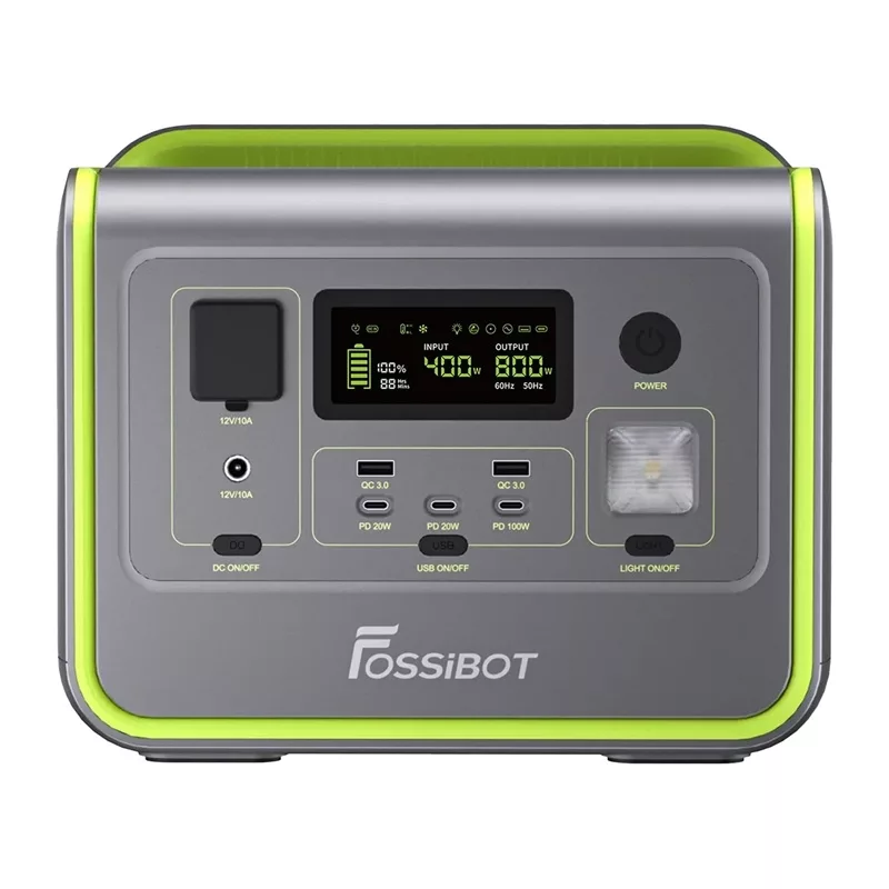 FOSSIBOT F800 800W Estación de energía portátil (Verde)