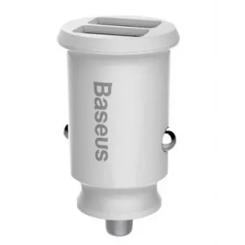 Baseus Rain cargador de coche mini 2x USB 3.1A blanco (CCALL-ML02)