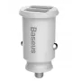 Baseus Rain cargador de coche mini 2x USB 3.1A blanco (CCALL-ML02)