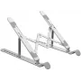 ORICO aleación de aluminio soporte para portátil PFB-A2-SV-BP - plateado, altura y inclinación ajustables, plegable, ergonómico, compatible con portátiles de 11-17 pulgadas