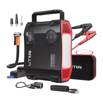 UTRAI JS5 Arrancador con compresor 2000A pico 16000mAh 150 PSI