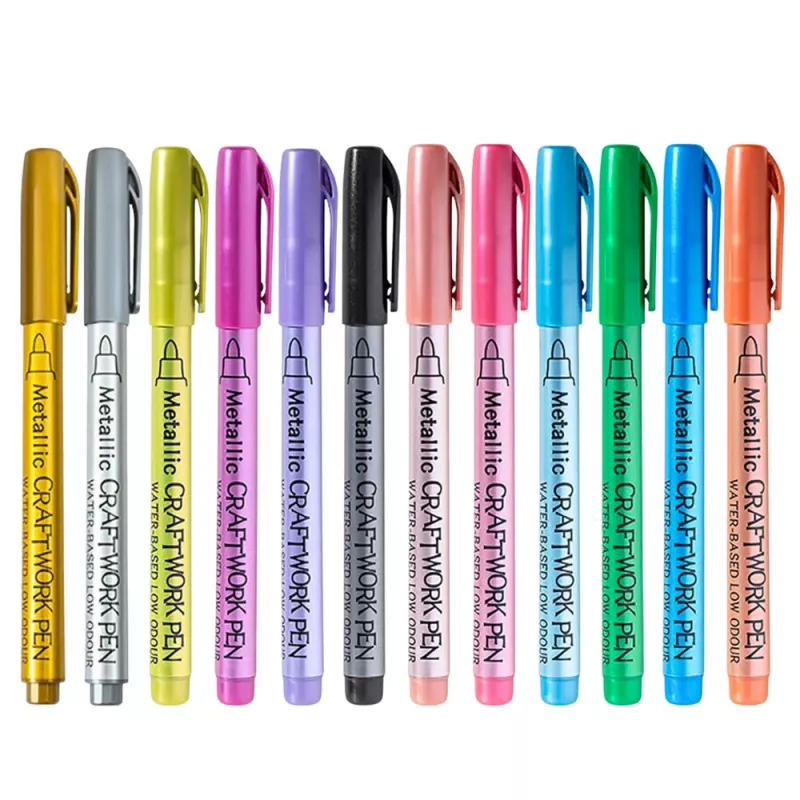 LEAN Set Metallic Nylon Marcadores Decorativos de Color 12 uds.