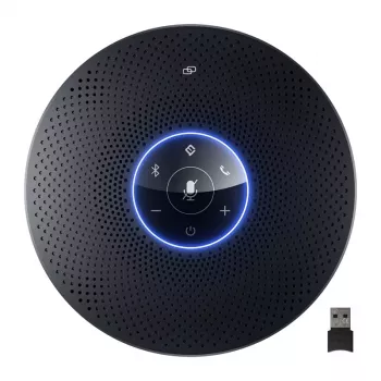 EMEET OfficeCore M2 Max Altavoz de Conferencia - Matriz de 8 micrófonos, captación 360°, USB-C/Bluetooth 5.0, batería de 24h, Daisy Chain