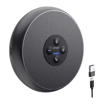 EMEET OfficeCore M1A Altavoz de Conferencia - USB-C y Bluetooth 5.0, cancelación de ruido por IA, captación de voz 360°
